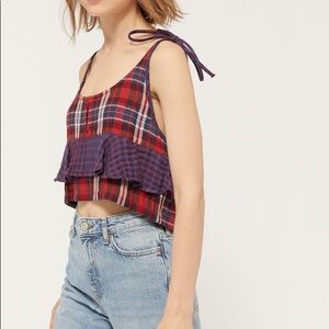 Urban Outfitters Plaid Crop Top NWOT